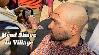 Classic Indian Head & Beard Shave In Village By Birendar | Straight Razor Bihar Ritual