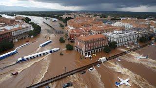 Right Now in Spain! Malaga Airport and Train Station Under Water