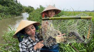 1360 / Mấy chị em đi đổ lợp cua ngày mưa