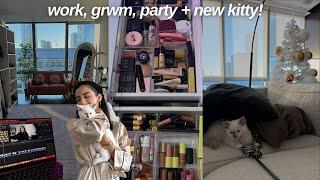 productive & balanced day in my life | work from home, night out & meet our new kitten!