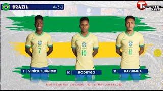Brazil vs Costa Rica | Copa America 2024 | 1st Half | 25th June, 2024