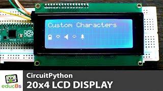 Raspberry Pi Pico 20x4 LCD display tutorial using CircuitPython