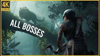 Shadow of the Tomb Raider - All Boss Fights / All Bosses & Ending [PC 4K60fps]