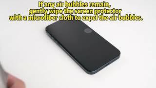 TOCOL iPhone 15 Series Screen Protector Installation and Bubble elimination method-US/UK/CA