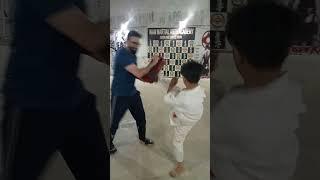 Young Warrior #Shayan Akbar of IMAA improving fighting skills under supervision of  Sana Ullah Khan
