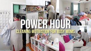 POWER HOUR CLEAN WITH ME | ULTIMATE SPEED CLEANING MOTIVATION FOR BUSY MOMS, 1 HOUR HOUSE RESET