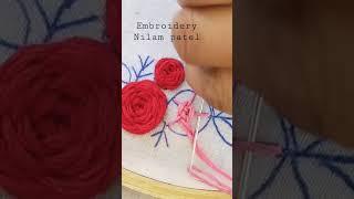Woven rose embroidery tutorial. #shorts
