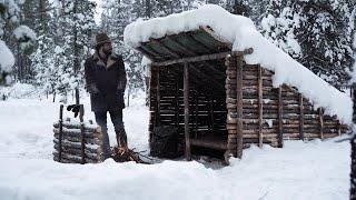 Winter Bushcraft - First Fire at Camp - Firepit & Heat Reflector | Entry 6 - Building Camp Deadhorse