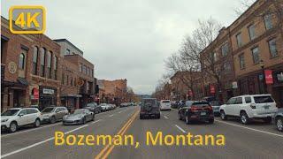 Driving in Downtown Bozeman, Montana - 4K60fps