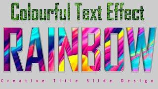 Easy Image Text Fill in PowerPoint | Merge Text and Image PowerPoint Tutorial | Colorful Text Effect