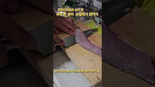 투망으로 잡은 숭어/손질에서 회뜨기 #초보투망 #바다투망 #숭어손질 #고흥바다투망 #한국의전통음식 #숭어손질 #숭어피빼기
