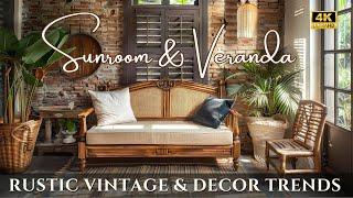 Beautify Your Sunroom & Veranda: Rustic Vintage & DIY Decor Trends for a Tranquil Outdoor Lounge