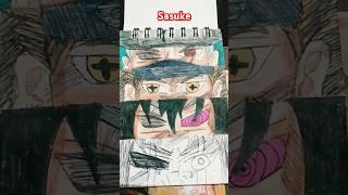 How to make the drawing of Sasuke##shortsvideo##kt