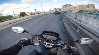 Testen des neuen Honda PCX 125 2024 (POV RAW)