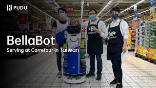 BellaBot serves at Carrefour in Taiwan | Pudu Robotics