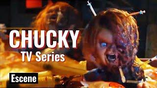 CHUCKY Tv Series (2021) Episode 5 - Chucky laughs sadly after being thrown away