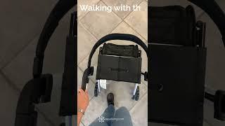 Walking the with Nitro Rollator Walker with a seat.