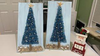 GLASS ART, RESIN ART CHRISTMAS TREE & MOD PODGE CHRISTMAS TREE