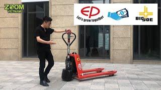 REVIEW ĐẬP HỘP VÀ HƯỚNG DẪN SỬ DỤNG XE NÂNG TAY ĐIỆN |ZOOM VIET NAM-MÁY CÔNG TRÌNH