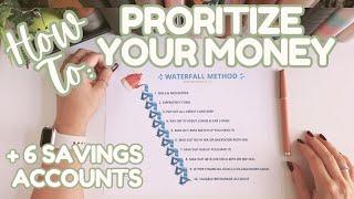  How To Prioritize Your Money | 10 Step Waterfall Method | 6 Saving Accounts