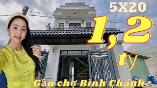 Bán Nhà Bình Chánh- Nhà Mới Xây 5x20 ,4PN ở người ,Chỉ 1,2Tỷ TT nhận nhà ,Nhà Đẹp em Gái miền tây