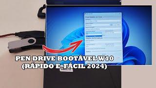 Criar Pendrive Bootavel Windows 10 rufus - Rápido e Fácil 2024 (COMPLETO)