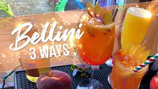 PEACH BELLINI COCKTAIL - 3 WAYS | New Years Eve Cocktails | Rob's Home Bar