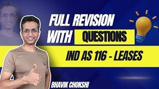 IND AS 116 LEASES | CA FINAL REVISION LECTURE | FR & AFM BY BHAVIK CHOKSHI