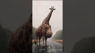 A Pregnant Giraffe Is Helpless #giraffe #pregnancy #alone #shorts #animals #animalslover #viralvideo