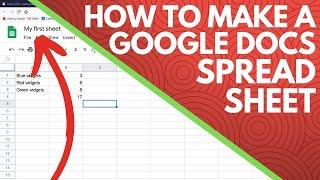 How to Create a Google Docs Spreadsheet