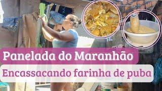 VLOG DE FÉRIAS : PANELADA DO MARANHÃO, FARINHA DE PUBA ,LAVEI ROUPAS  INTERIOR DO MARANHÃO