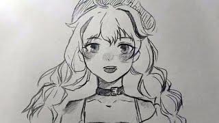 How to draw anime with pencil so cute | bày vẽ anime  |Draw so easy Anime