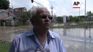 Town of Obrenovac still partially submerged by floodwaters