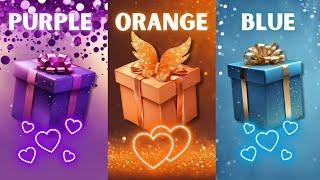 Choose your gift  3 gift box challenge  || purple, orange, blue #3giftbox