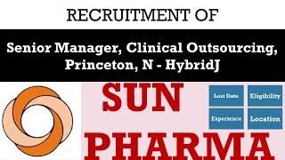 Senior Manager, Clinical Outsourcing, Princeton, N - HybridJ