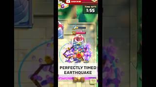 Perfectly timed earthquake #clashroyale #gaming #shorts