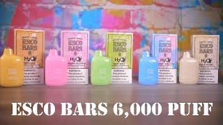 CRAZY Flavors! Esco Bars H2o 6,000 Puff Review!