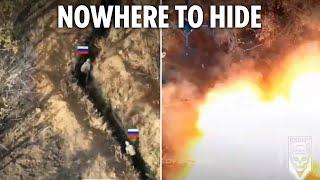 Ukrainian soldiers storm Russian trenches in bloody close combat