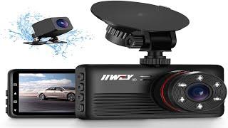 Dual Dash Camera for Cars with 6 IR Lights Night Vision 1440P Car Camera Dash  IIWEY 2K&1080P