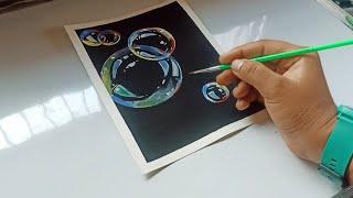How To Make Realistic Painting Of Bubbles ll YD ART AND CRAFT