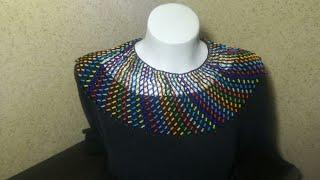 1 of 4 Multicolored Beaded Zulu necklace