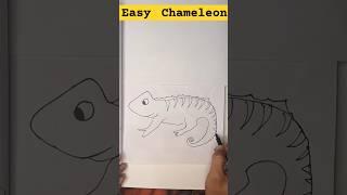 Easy chameleon drawing #Easy reptiles drawing  #trending #colour change animal #subscribe