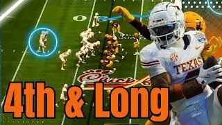 Breaking Down The 4th & Long Conversion For Texas Over Arizona State!