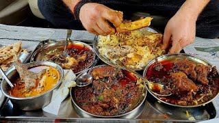 Manthal Wale Kewal Dhaba Ka Mota Murga Aur Mutton Yakhni Aur Mutton Roganjosh | Jammu Food Tour