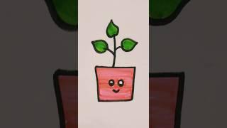 How to draw a plant ️| Easy drawing #shorts #howtodraw