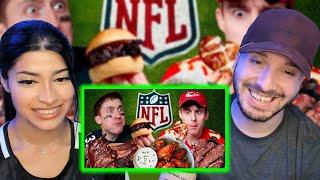 Brits try REAL Super Bowl Snacks for the first time | Yass & Fats Reacts