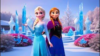 The Ice Garden | Elsa creates a magical ice garden for Anna’s birthday | A Magical English Story