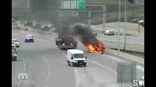 Vehicle Fire Eastbound I-94 at Mound Street in St Paul, Minnesota