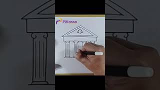 How to Draw a Courthouse Easy in Less Than One Minutes
