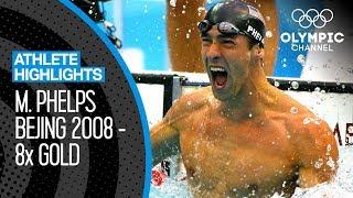 Michael Phelps  - All EIGHT Gold Medal Races at Beijing 2008! | Athlete Highlights